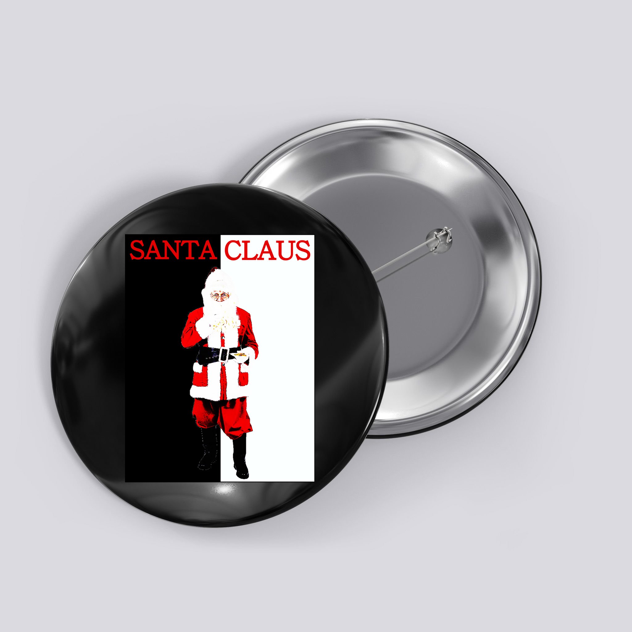 Santa Claus Mafia Movie Poster Christmas Button