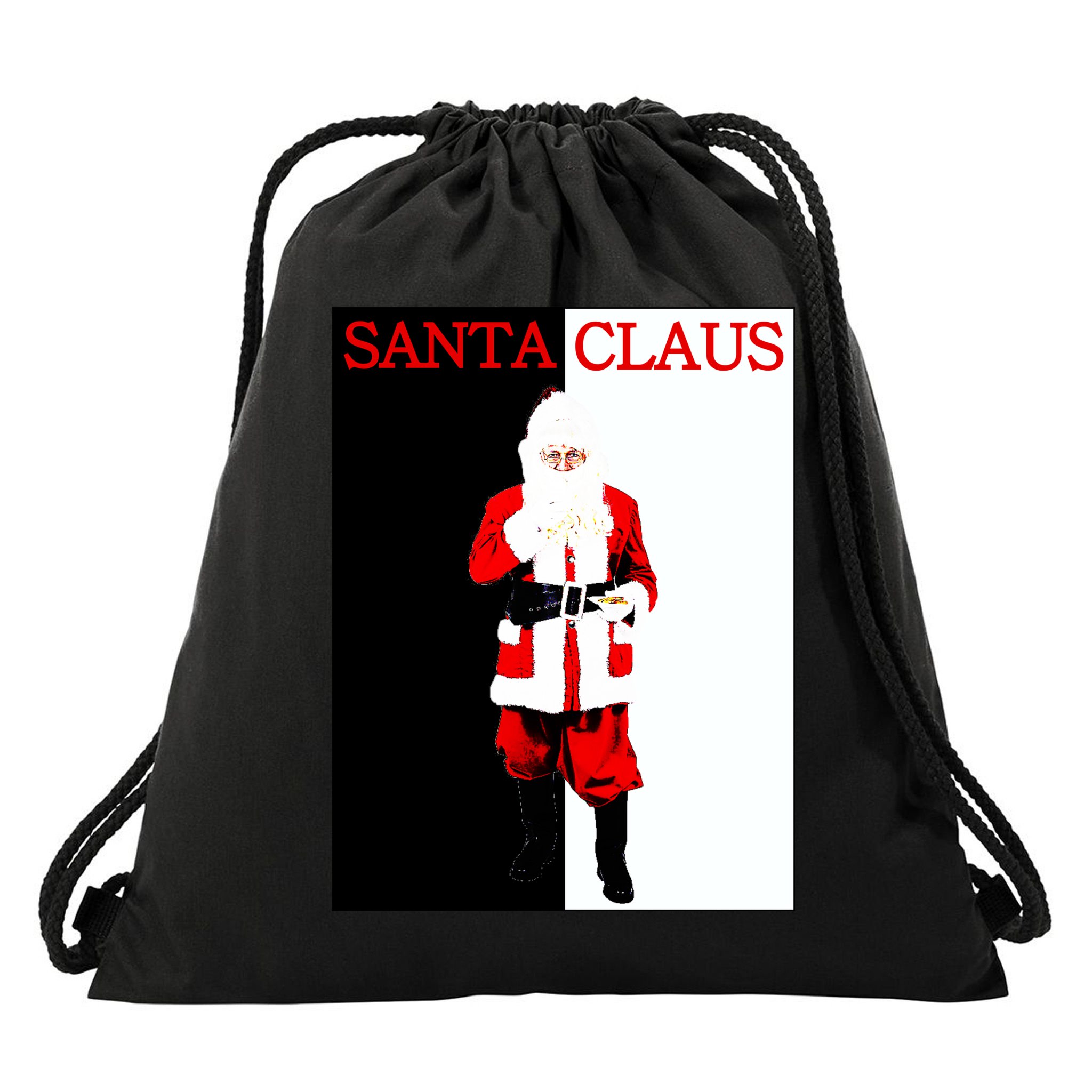 Santa Claus Mafia Movie Poster Christmas Drawstring Bag