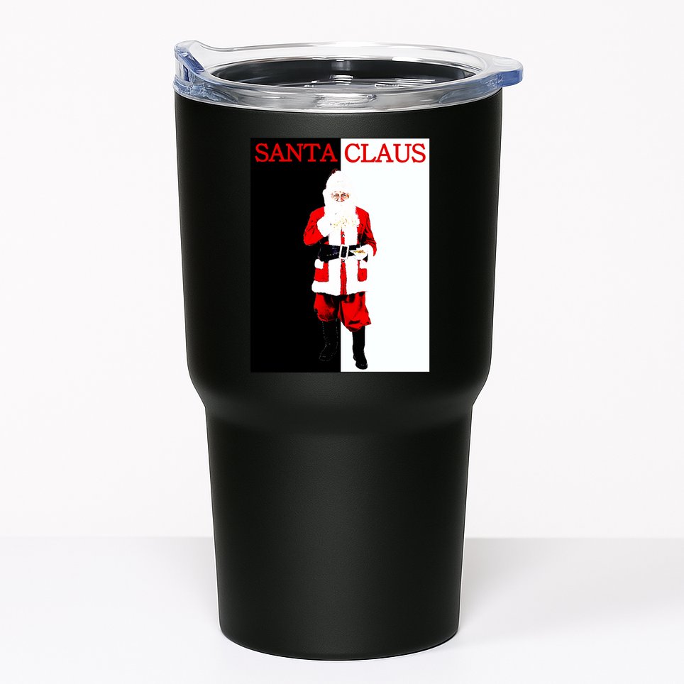 Santa Claus Mafia Movie Poster Christmas Tumbler