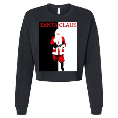 Santa Claus Mafia Movie Poster Christmas Cropped Pullover Crew