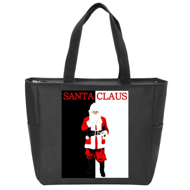 Santa Claus Mafia Movie Poster Christmas Zip Tote Bag