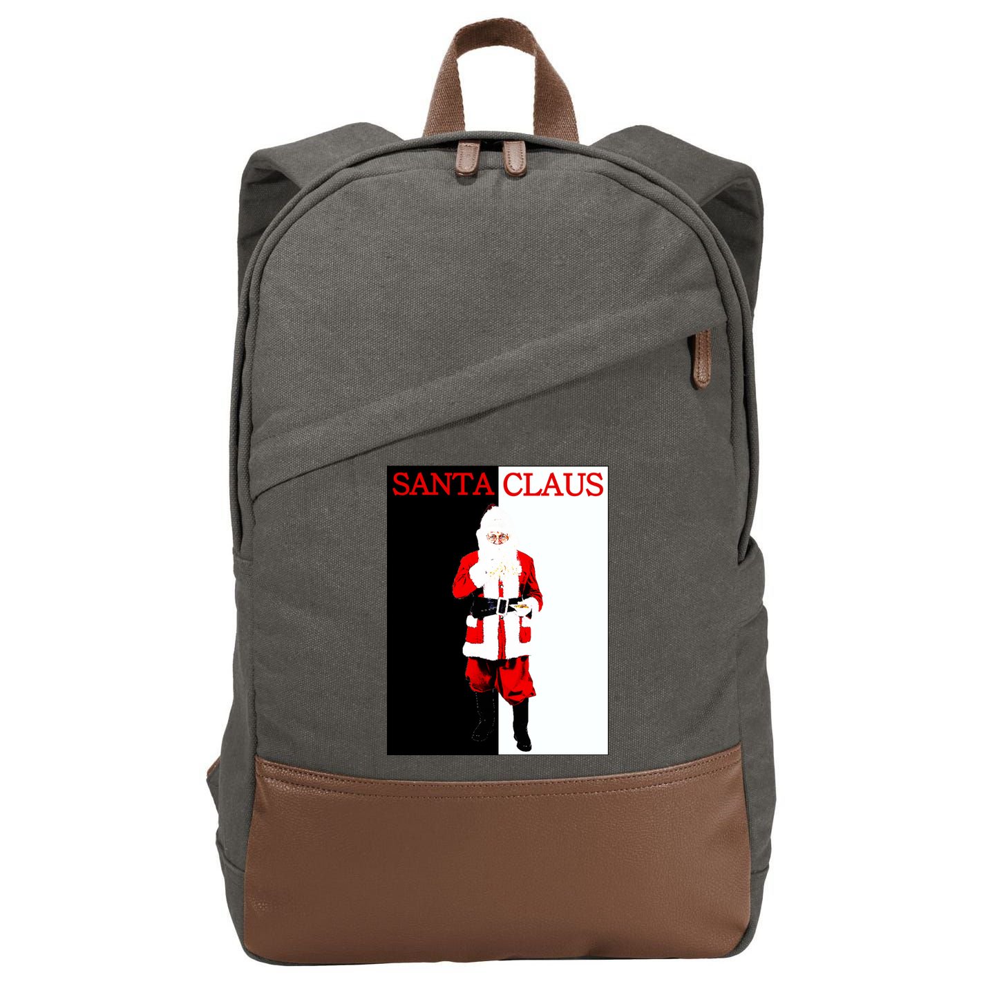 Santa Claus Mafia Movie Poster Christmas Cotton Canvas Backpack