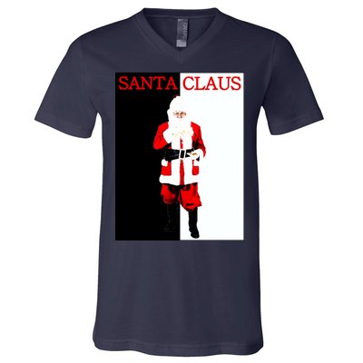 Santa Claus Mafia Movie Poster Christmas V-Neck T-Shirt