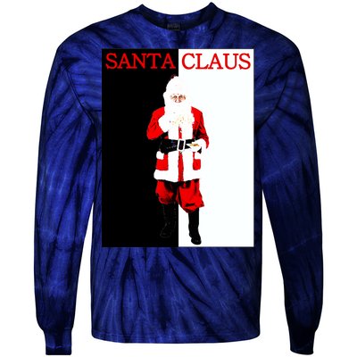 Santa Claus Mafia Movie Poster Christmas Tie-Dye Long Sleeve Shirt