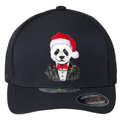 Santa Claus Panda Bear Flexfit Unipanel Trucker Cap