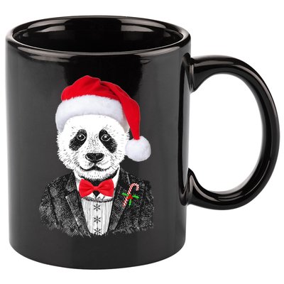 Santa Claus Panda Bear 11oz C Handle Ceramic Mug