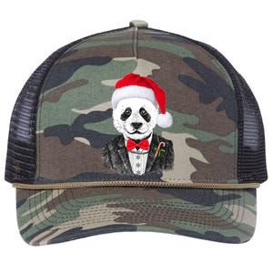 Santa Claus Panda Bear Retro Rope Trucker Hat Cap