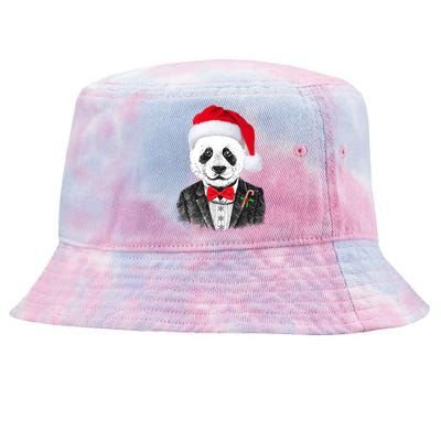 Santa Claus Panda Bear Tie-Dyed Bucket Hat