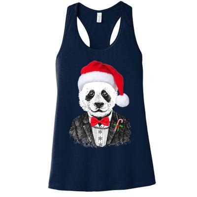 Santa Claus Panda Bear Womens Tank Top