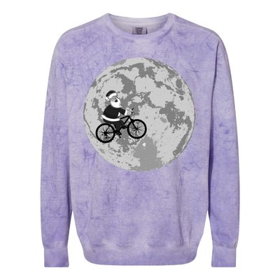 Santa Claus To The Moon Colorblast Crewneck Sweatshirt