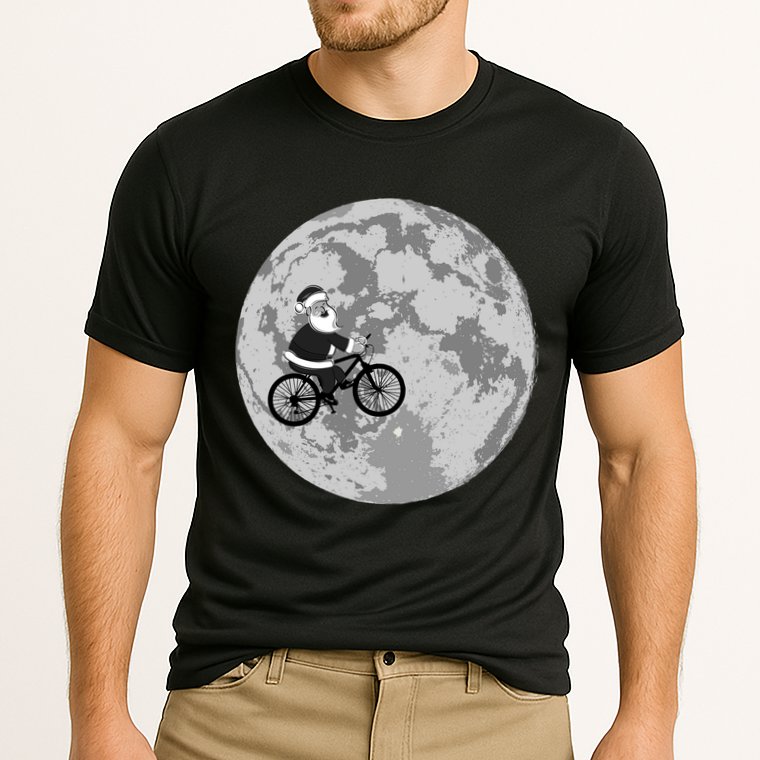 Santa Claus To The Moon Performance Shirt
