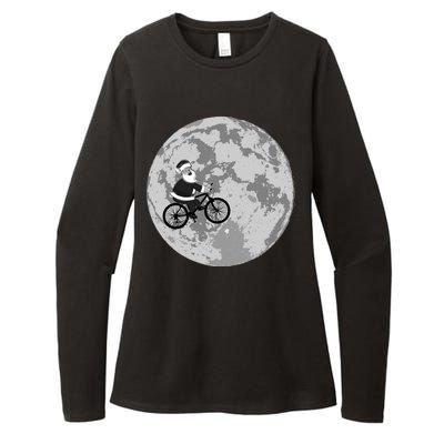 Santa Claus To The Moon Womens CVC Long Sleeve Shirt