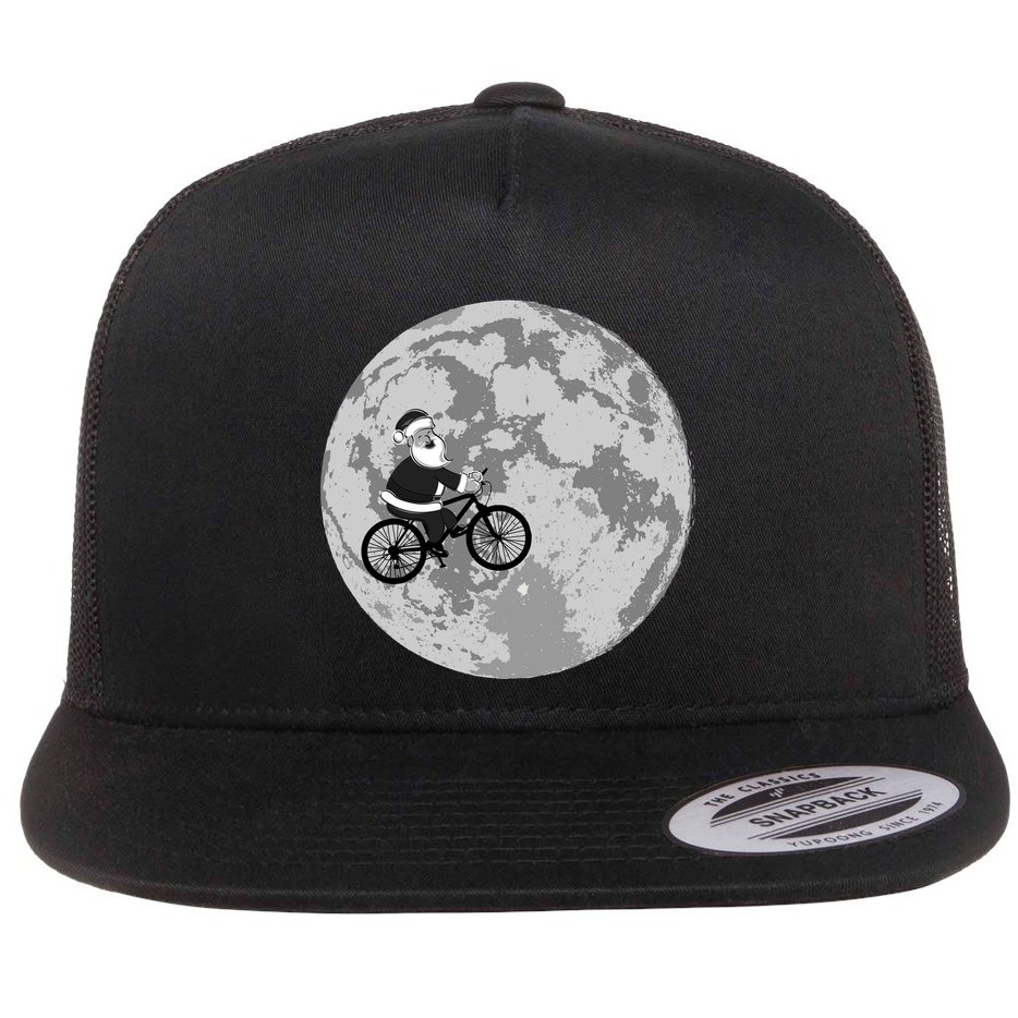 Santa Claus To The Moon Flat Bill Trucker Hat