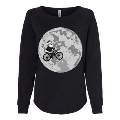 Santa Claus To The Moon Womens California Wash Sweatshirt