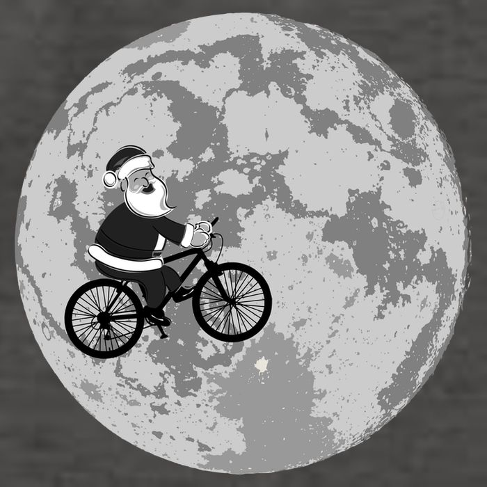 Santa Claus To The Moon Vector Backpack