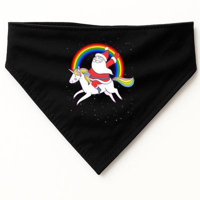 Santa Claus Unicorn Christmas Magic USA-Made Doggie Bandana
