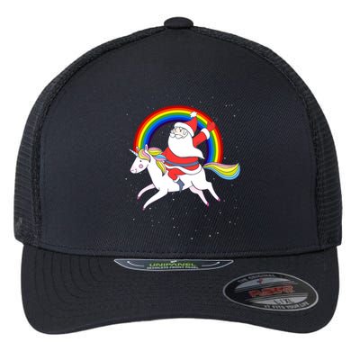 Santa Claus Unicorn Christmas Magic Flexfit Unipanel Trucker Cap