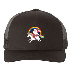 Santa Claus Unicorn Christmas Magic Yupoong Adult 5-Panel Trucker Hat