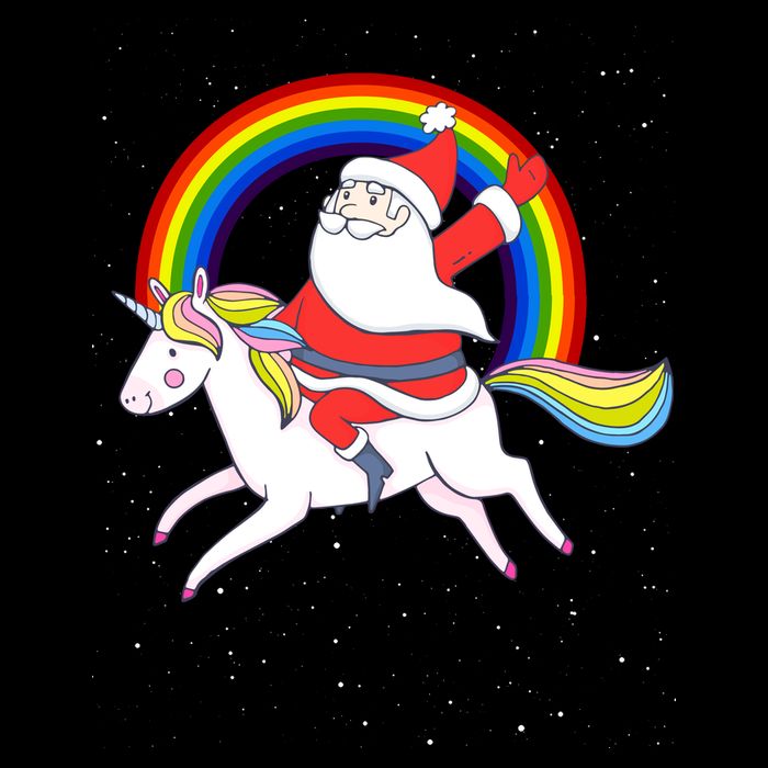 Santa Claus Unicorn Christmas Magic Hoodie