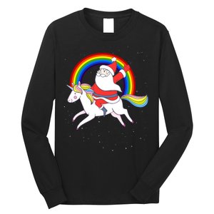 Santa Claus Unicorn Christmas Magic Long Sleeve Shirt