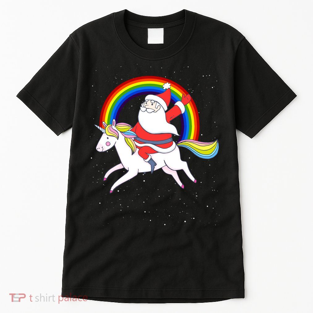 Santa Claus Unicorn Christmas Magic Tall T-Shirt