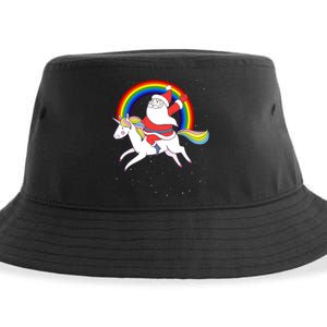 Santa Claus Unicorn Christmas Magic Sustainable Bucket Hat