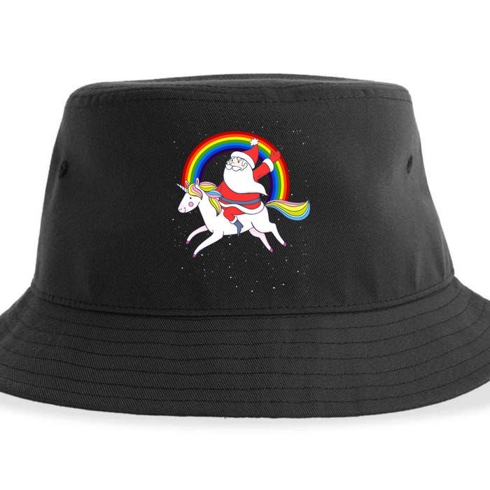 Santa Claus Unicorn Christmas Magic Sustainable Bucket Hat