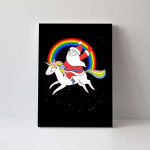 Santa Claus Unicorn Christmas Magic Canvas