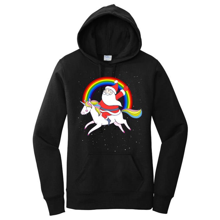 Santa Claus Unicorn Christmas Magic Women's Pullover Hoodie