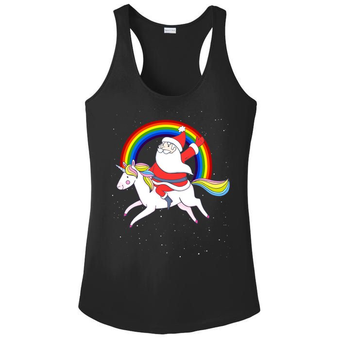 Santa Claus Unicorn Christmas Magic Ladies PosiCharge Competitor Racerback Tank