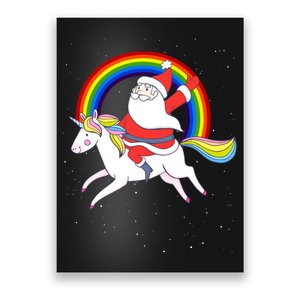 Santa Claus Unicorn Christmas Magic Poster