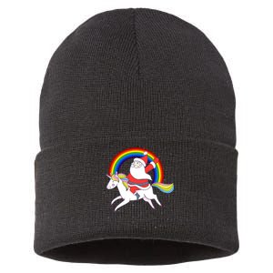 Santa Claus Unicorn Christmas Magic Sustainable Knit Beanie