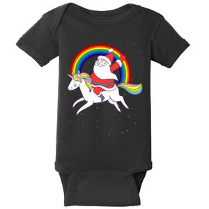 Santa Claus Unicorn Christmas Magic Baby Bodysuit