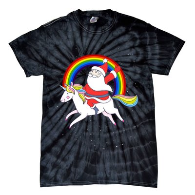 Santa Claus Unicorn Christmas Magic Tie-Dye T-Shirt