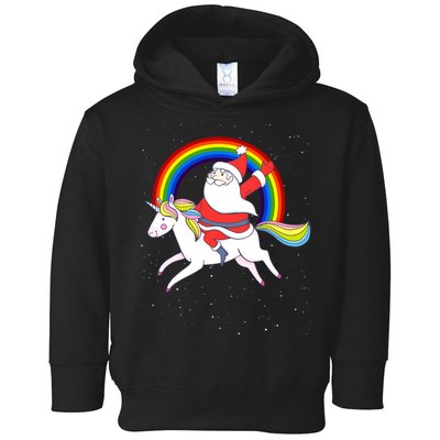 Santa Claus Unicorn Christmas Magic Toddler Hoodie