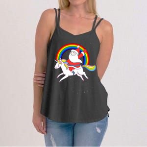 Santa Claus Unicorn Christmas Magic Women's Strappy Tank