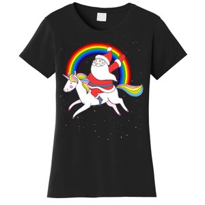 Santa Claus Unicorn Christmas Magic Women's T-Shirt