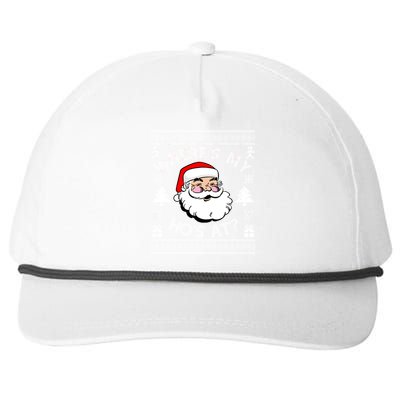 Santa Claus Where's My Ho's At? Funny Ugly Christmas Snapback Five-Panel Rope Hat