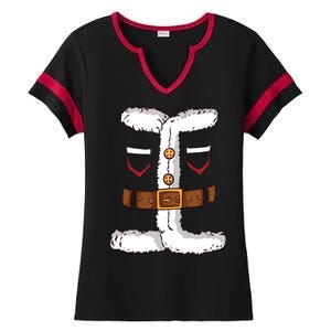 Santa Clause Costume Funny Chrismas Suit Ladies Halftime Notch Neck Tee