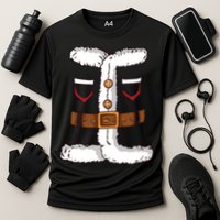 Santa Clause Costume Funny Chrismas Suit Cooling Performance Crew T-Shirt