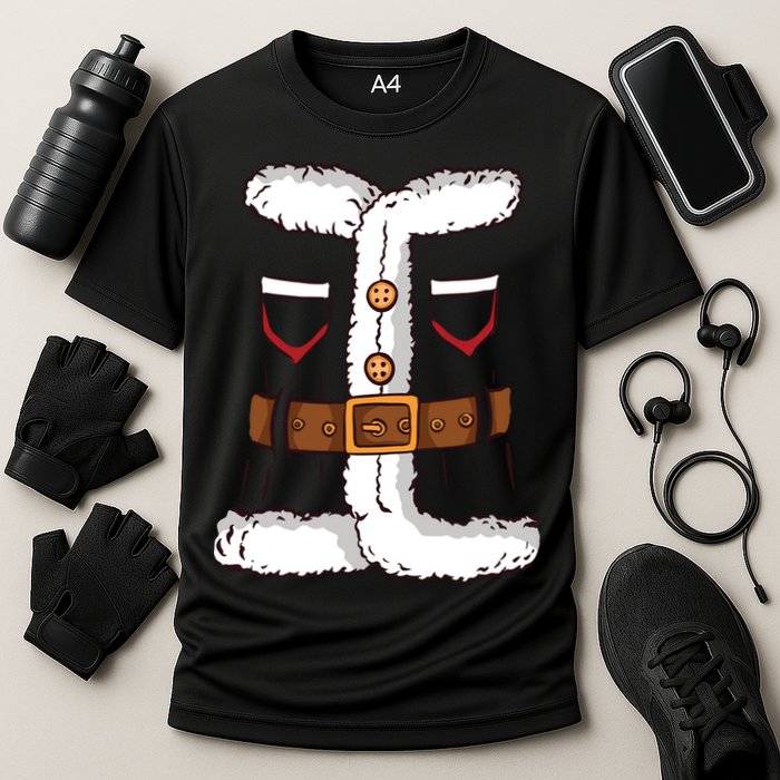 Santa Clause Costume Funny Chrismas Suit Cooling Performance Crew T-Shirt