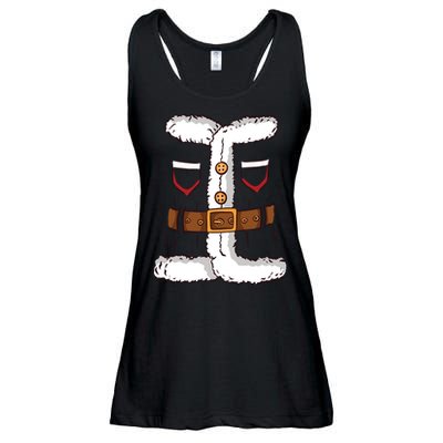 Santa Clause Costume Funny Chrismas Suit Ladies Essential Flowy Tank