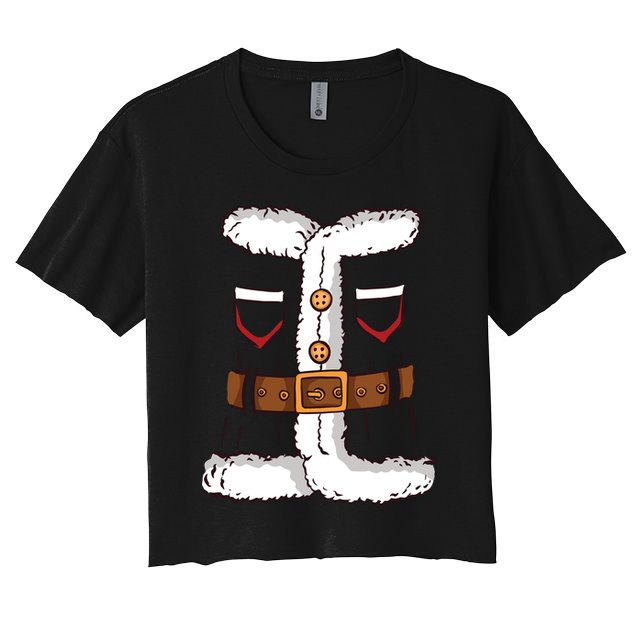 Santa Clause Costume Funny Chrismas Suit Crop Top