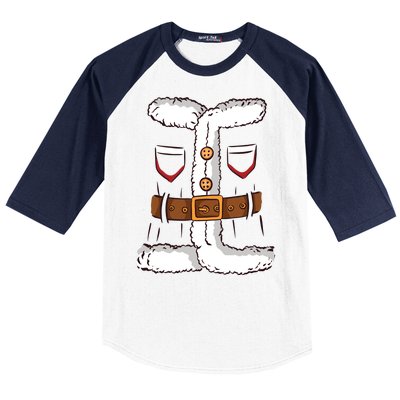 Santa Clause Costume Funny Chrismas Suit Baseball Sleeve Shirt