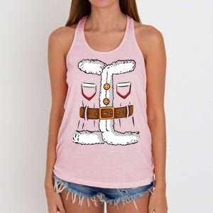 Santa Clause Costume Funny Chrismas Suit Women's Knotted Racerback Tank