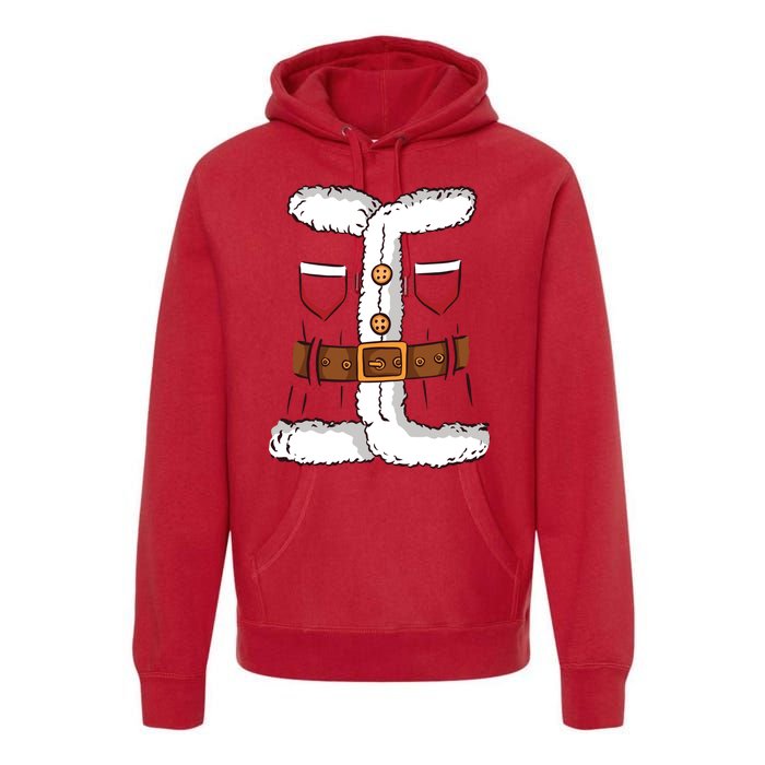 Santa Clause Costume Funny Chrismas Suit Premium Hoodie