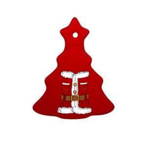 Santa Clause Costume Funny Chrismas Suit Ceramic Tree Ornament