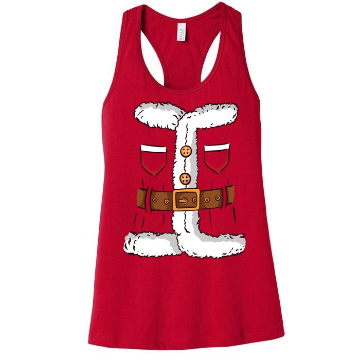 Santa Clause Costume Funny Chrismas Suit Women's Racerback Tank