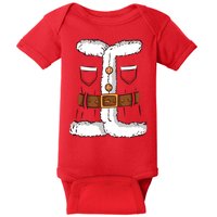 Santa Clause Costume Funny Chrismas Suit Baby Bodysuit