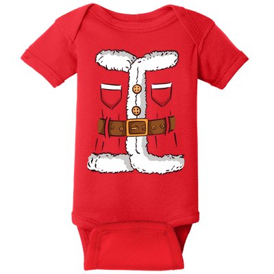 Santa Clause Costume Funny Chrismas Suit Baby Bodysuit